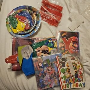 Mario Birthday Party Supplies Decorations Banner, Cups, Napkins, Balloons & More